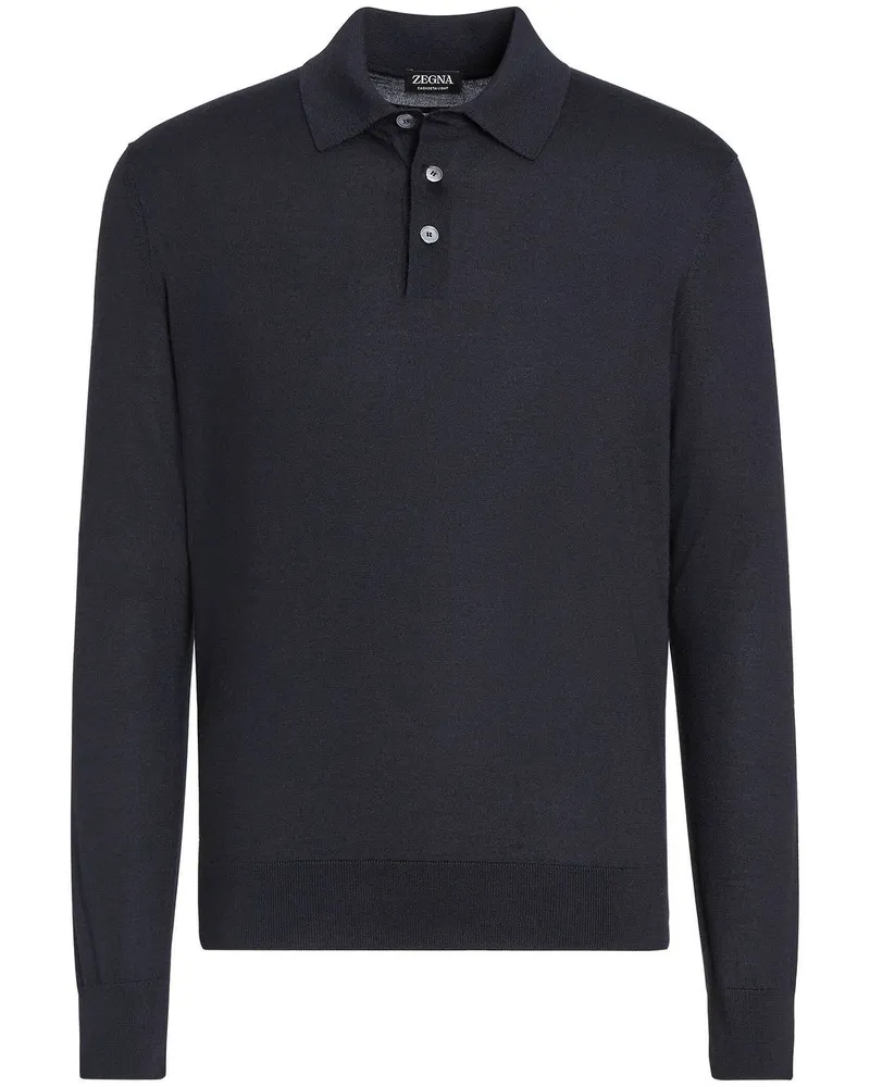 Ermenegildo Zegna Poloshirt aus Kaschmir-Seidengemisch - Blau Blau