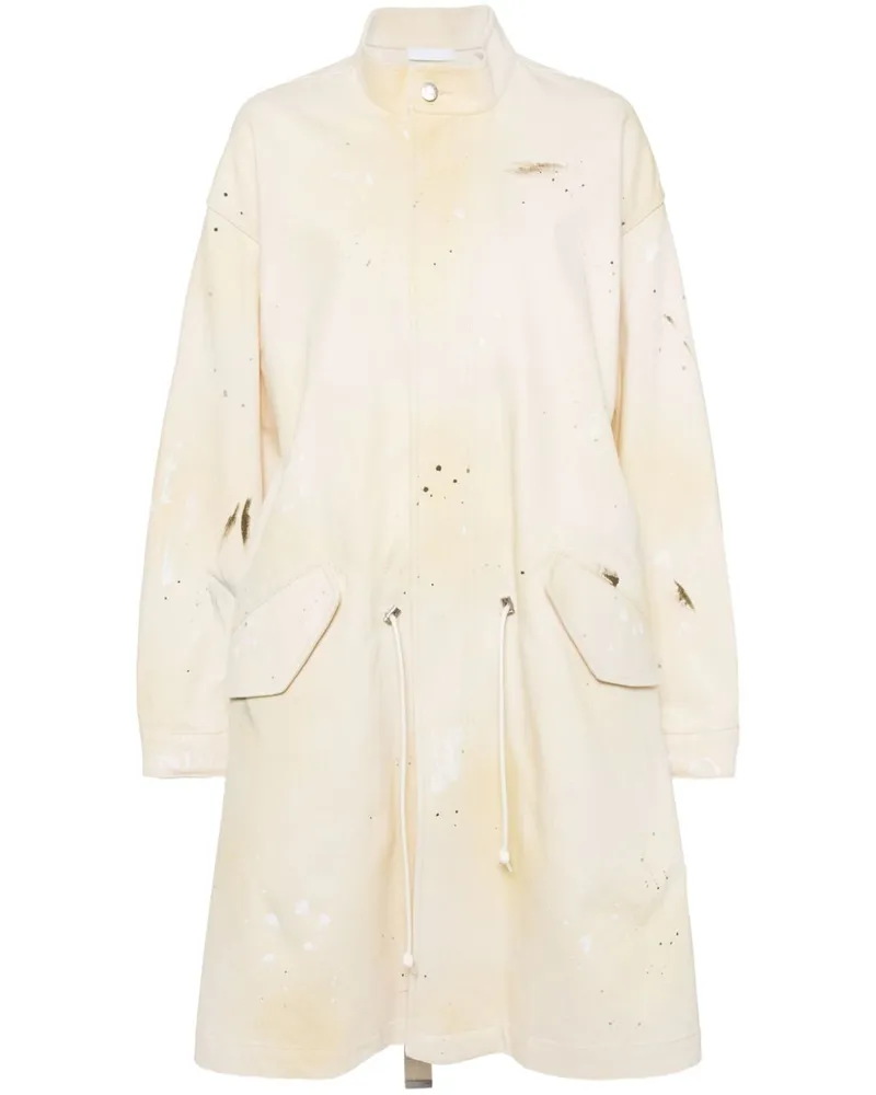 Helmut Lang Mantel mit Spray-Effekt - Nude Nude