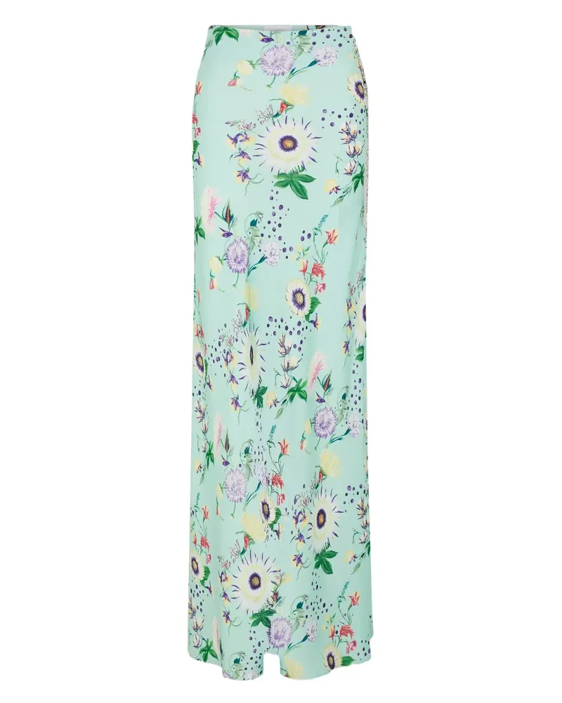 Paco Rabanne Rock mit Blumenmuster - Blau Blau