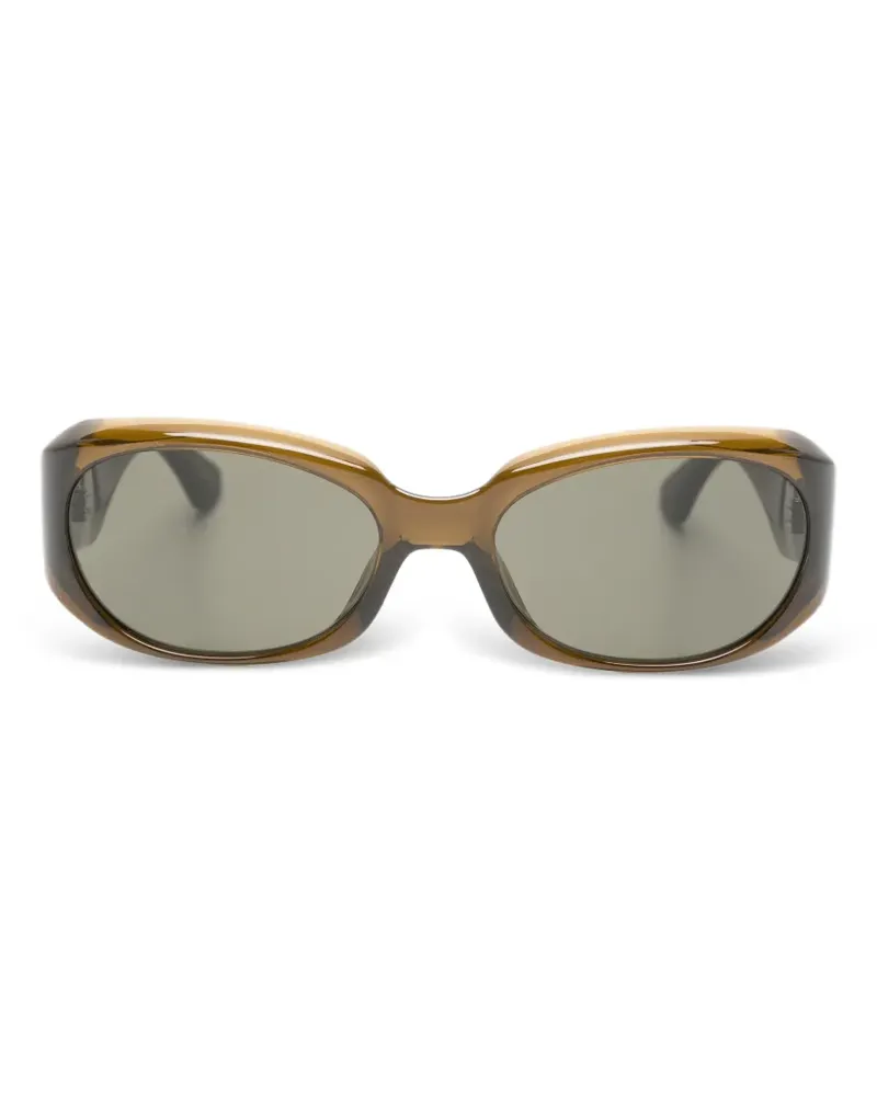 Saint Laurent Sonnenbrille mit eckigem Gestell - Braun Braun