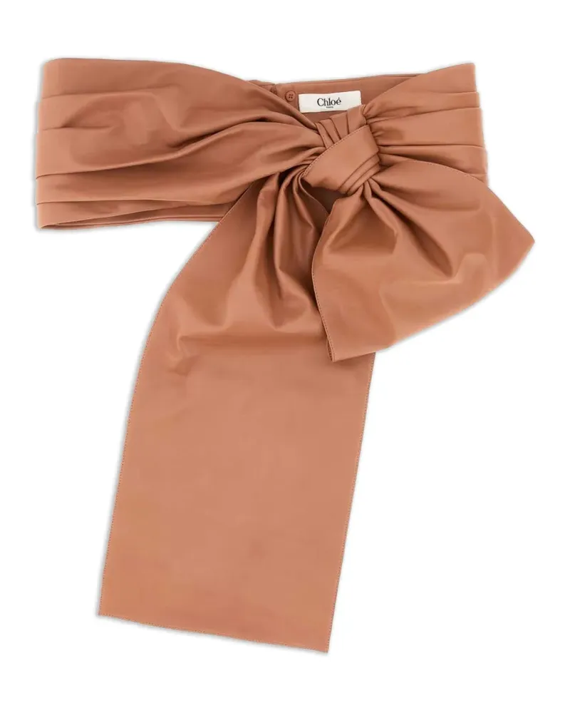 Chloé bow-detail leather belt - Rosa Rosa