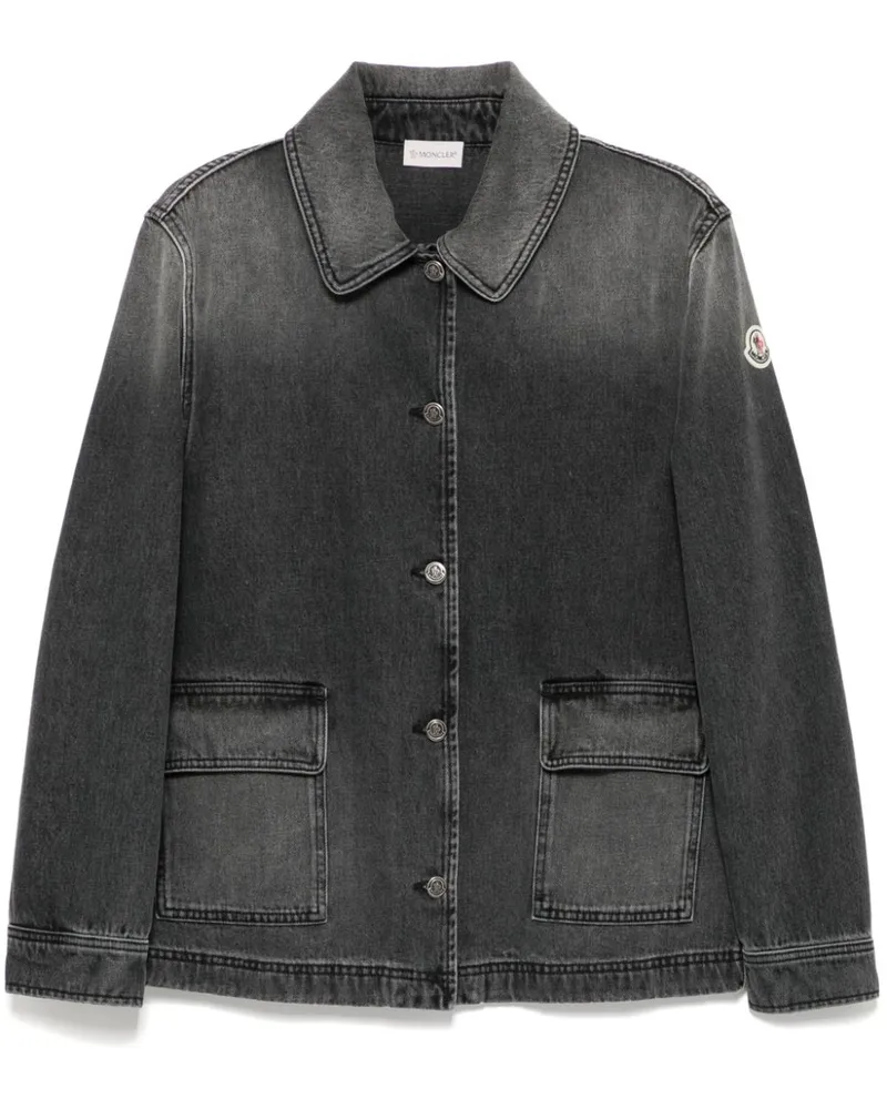 Moncler Klassisches Jeanshemd - Grau Grau