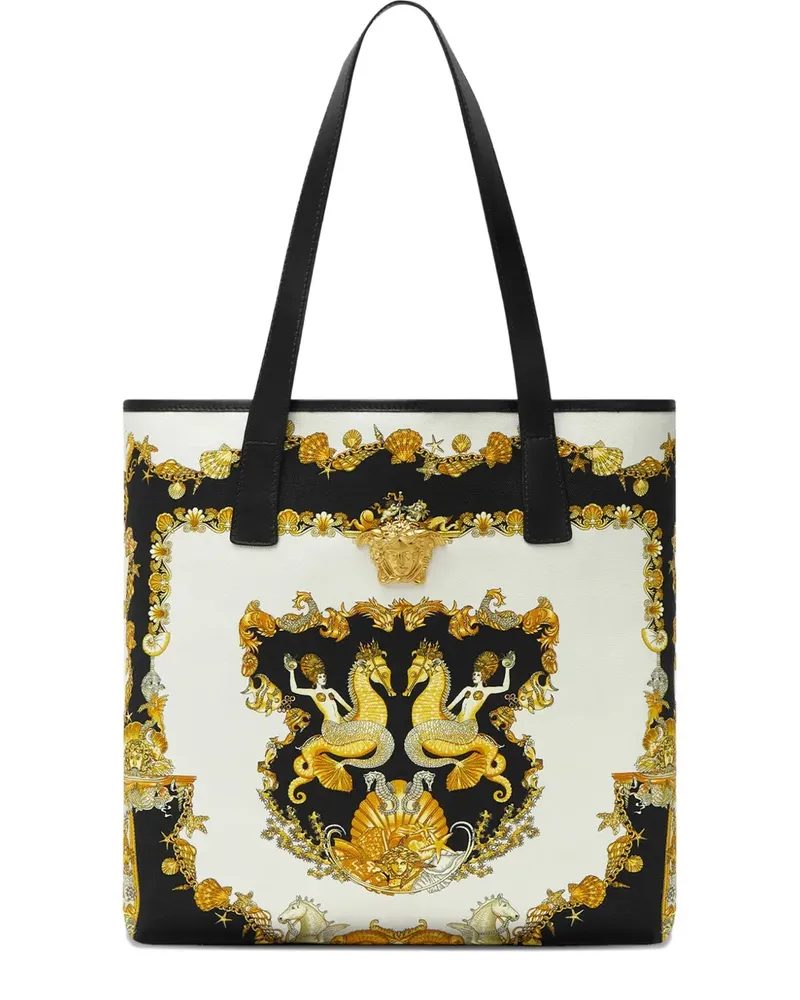 Versace Coral Theatre La Medusa Tote Bag aus Canvas - Gold Gold