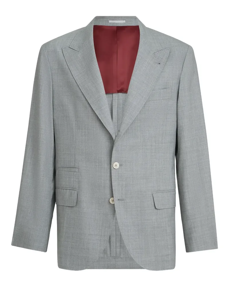 Brunello Cucinelli Sakko mit steigendem Revers - Grau Grau