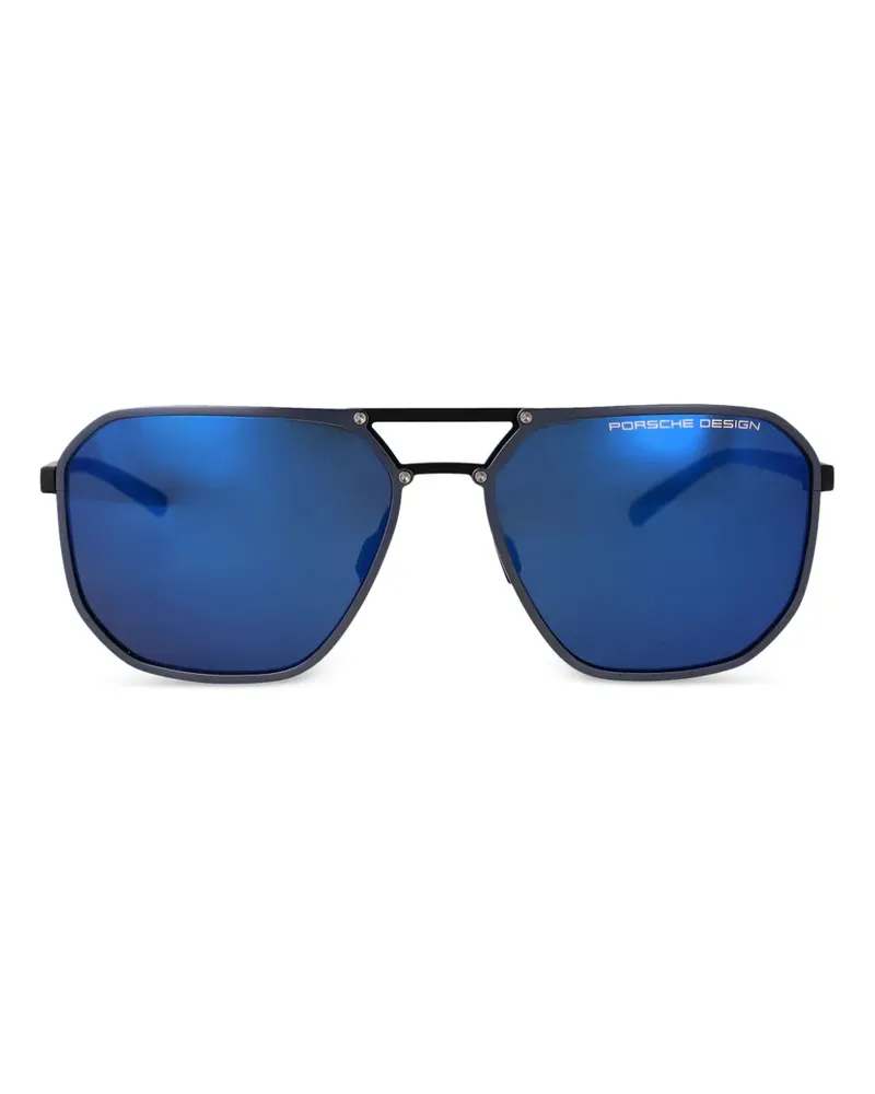 Porsche Design Sonnenbrille mit eckigem Gestell - Grau Grau