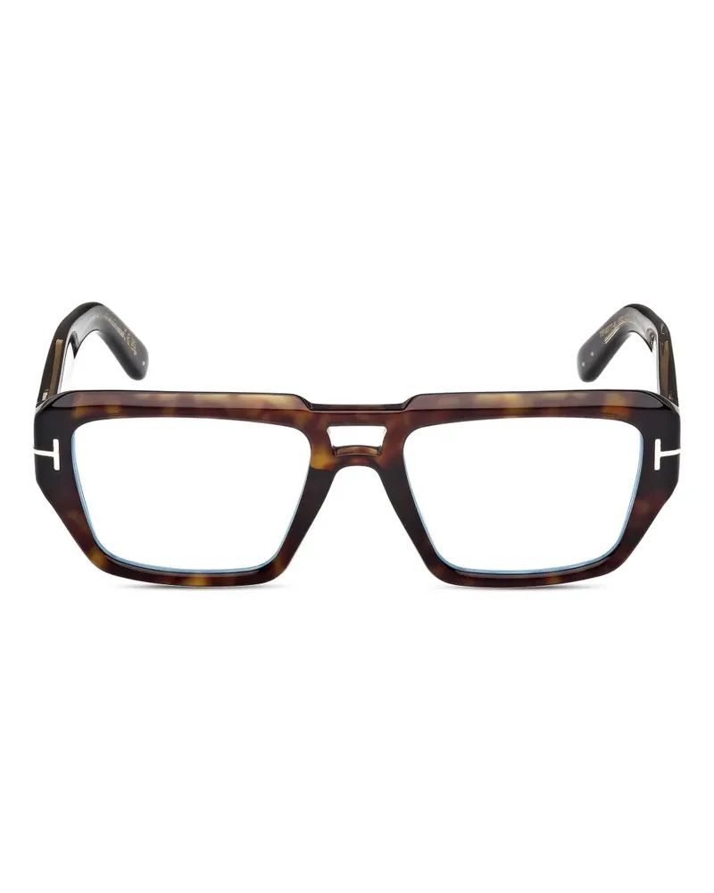 Tom Ford Brille mit eckigem Gestell - Braun Braun