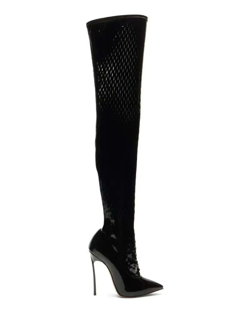 Casadei Ultravox Over The Knee - Schwarz Schwarz
