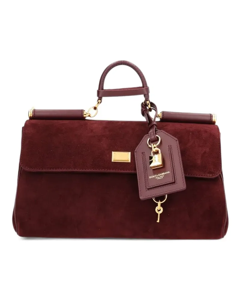 Dolce & Gabbana Mittelgroße My Sicily Handtasche aus Kalbsleder - Rot Rot
