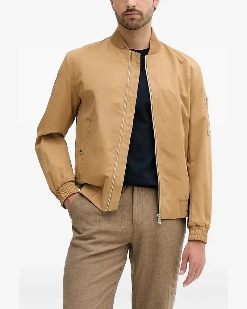 HUGO BOSS Bomberjacke mit Logo-Stickerei - Braun Braun