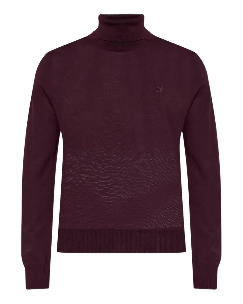 Dsquared2 roll-neck embroidered-logo T-shirt - Rot Rot