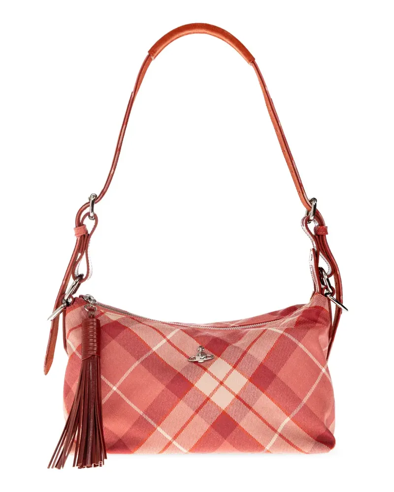 Vivienne Westwood Emma Schultertasche mit Schottenkaro - Rot Rot