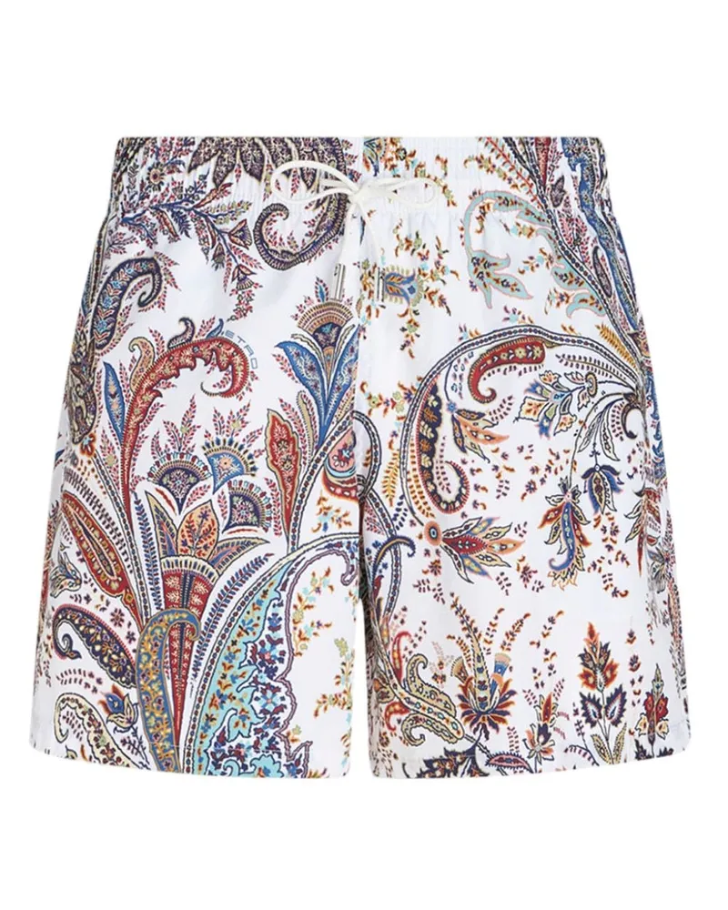 Etro Badeshorts mit Paisley-Print - Weiß Weiß