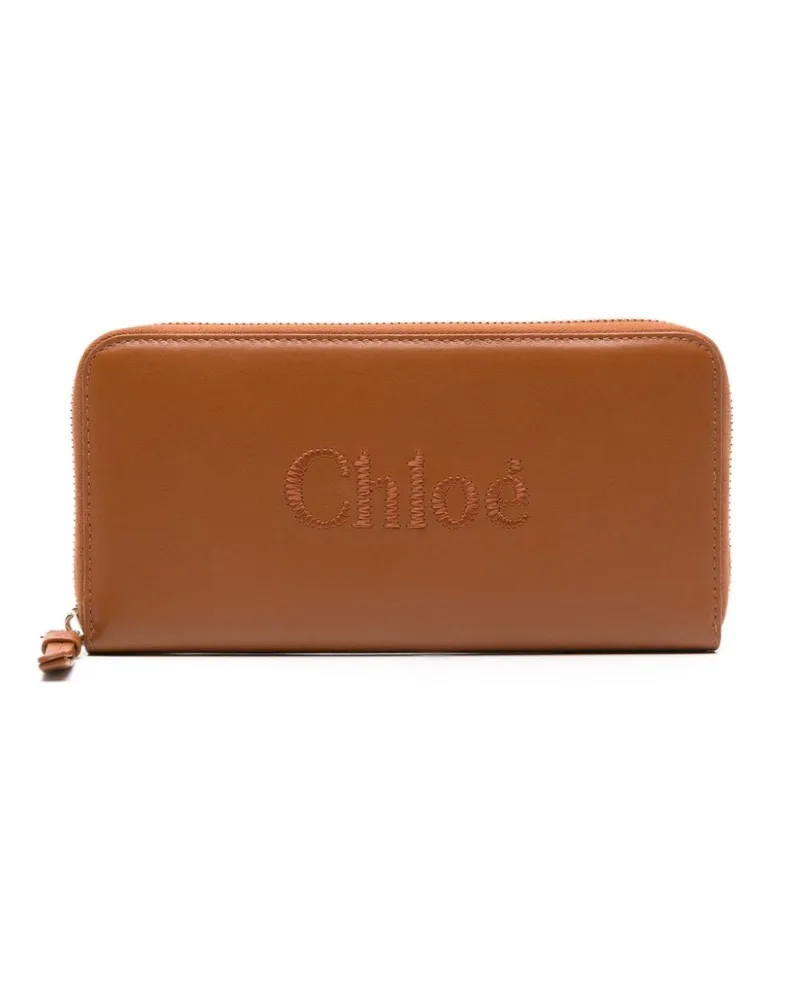 Chloé Sense Portemonnaie mit Reißverschluss - Braun Braun