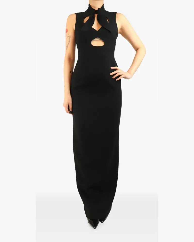 Roksanda Ilincic Kamaria Maxikleid mit Schlüsselloch - Schwarz Schwarz