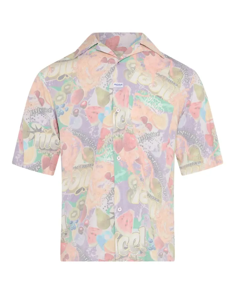 Martine Rose fruit-print short-sleeve shirt - Violett Violett