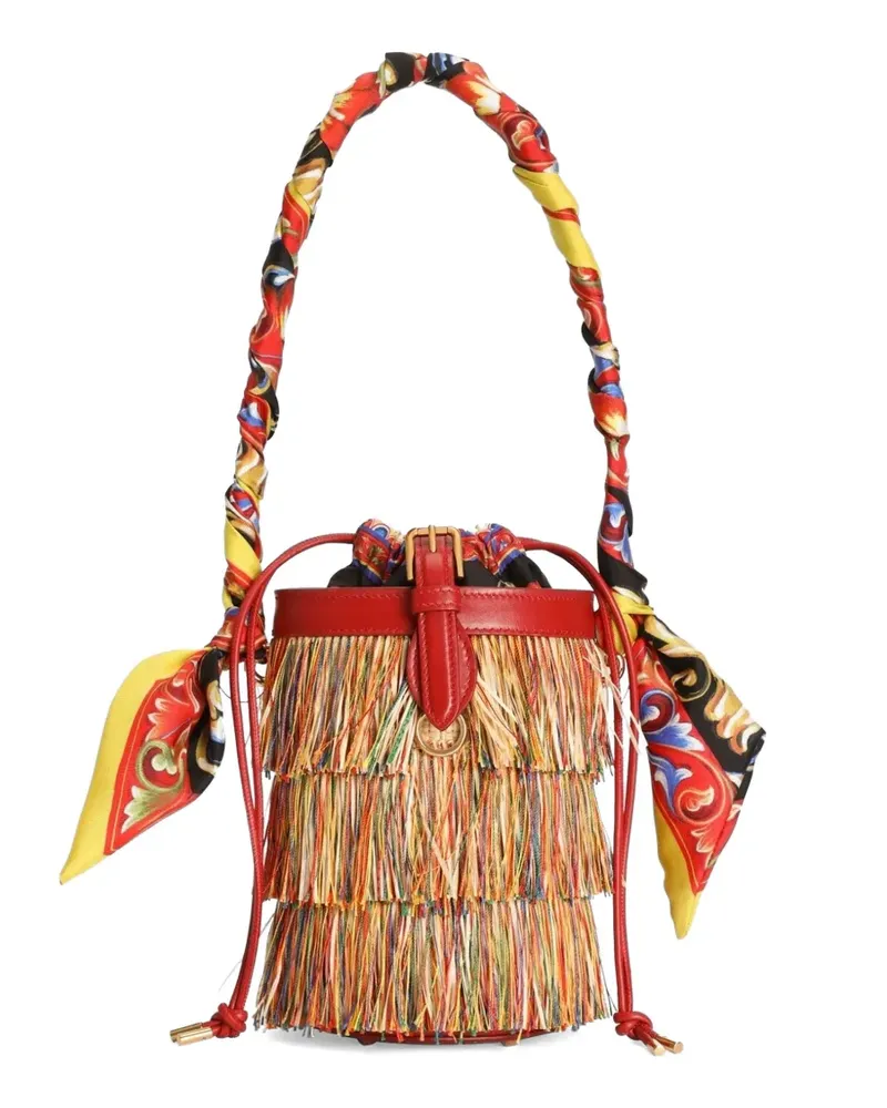 Dolce & Gabbana raffia Capri bucket bag - Nude Nude
