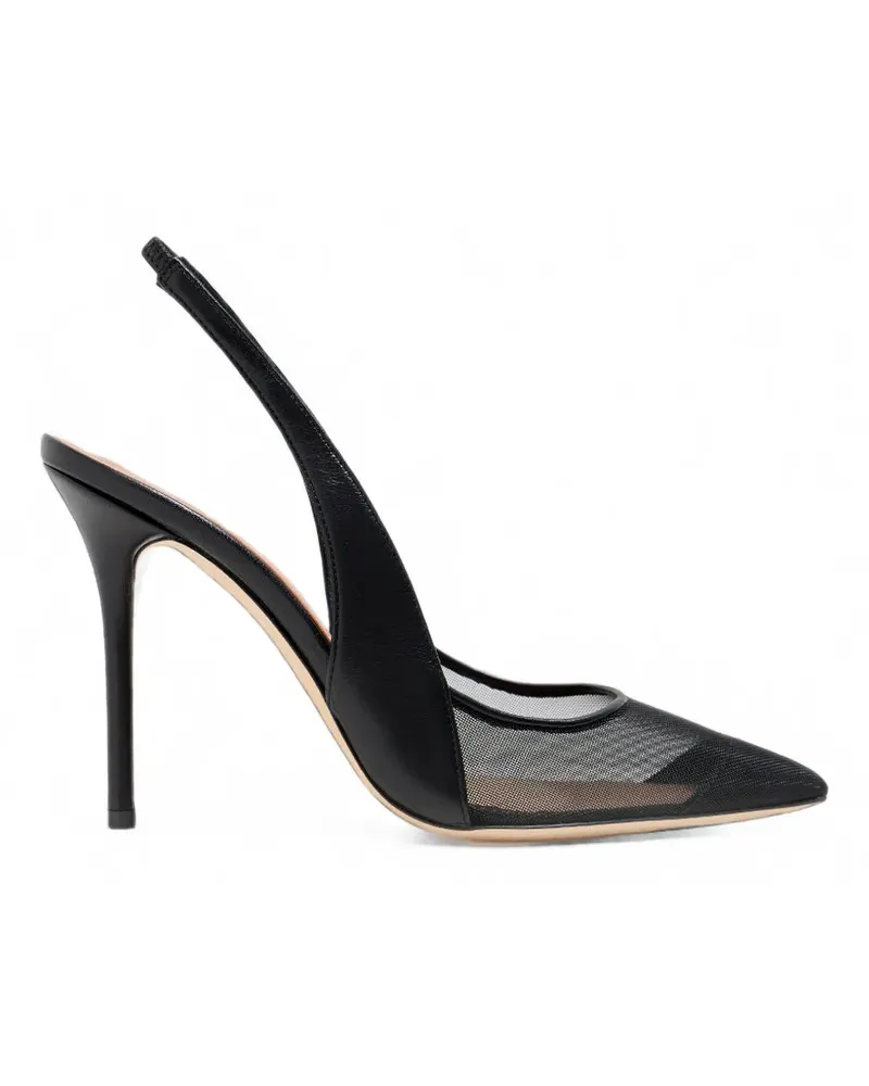 Malone Souliers Arc 100 mesh slingback pumps - Schwarz Schwarz