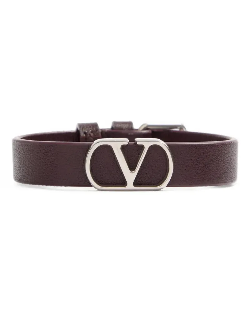 Valentino Garavani VLogo Signature Armband aus Kalbsleder - Rot Rot