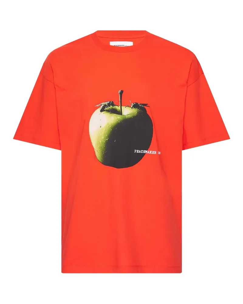 OAMC Arrow T-Shirt mit Apfel-Print - Orange Orange
