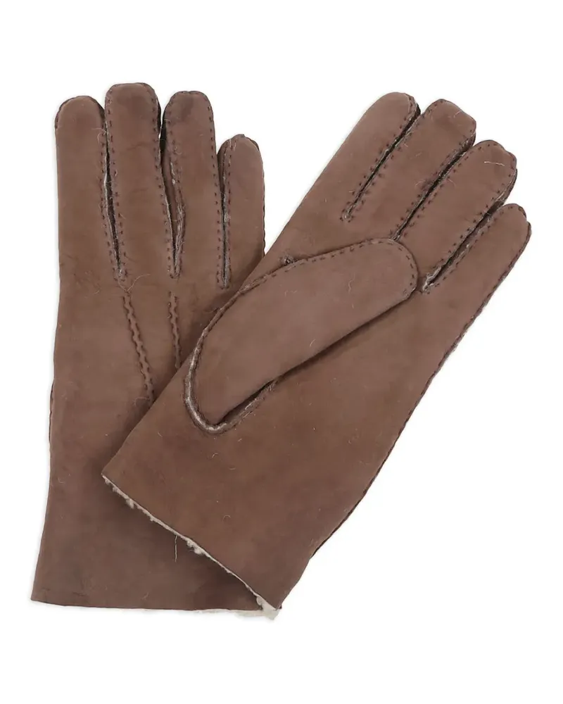Eleventy Handschuhe aus Shearling - Braun Braun