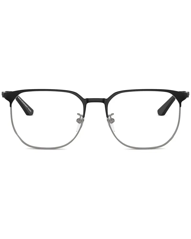Emporio Armani Brille mit geometrischem Gestell - Schwarz Schwarz