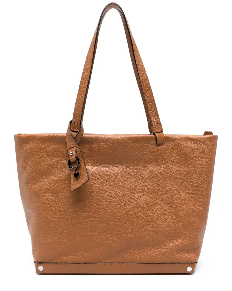 Cromia Tote Bag mit Herzanhänger - Braun Braun