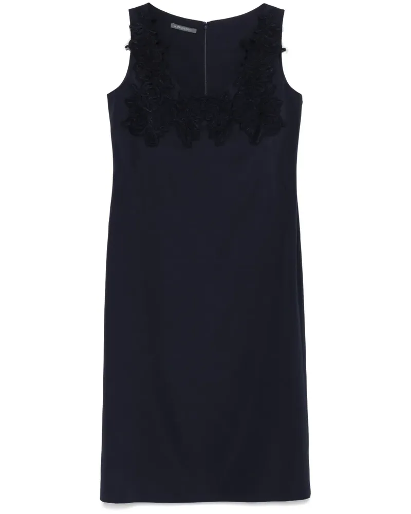 Alberta Ferretti Midikleid aus Kordelspitze - Blau Blau