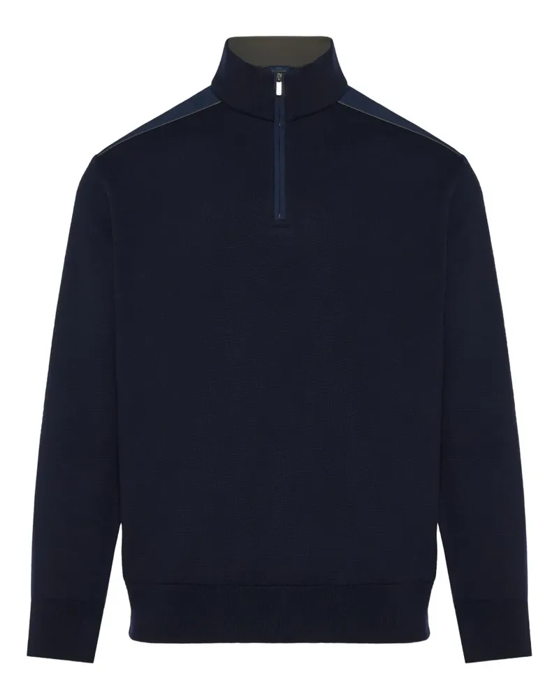 Paul & Shark Pullover mit kurzem Reißverschluss - Blau Blau