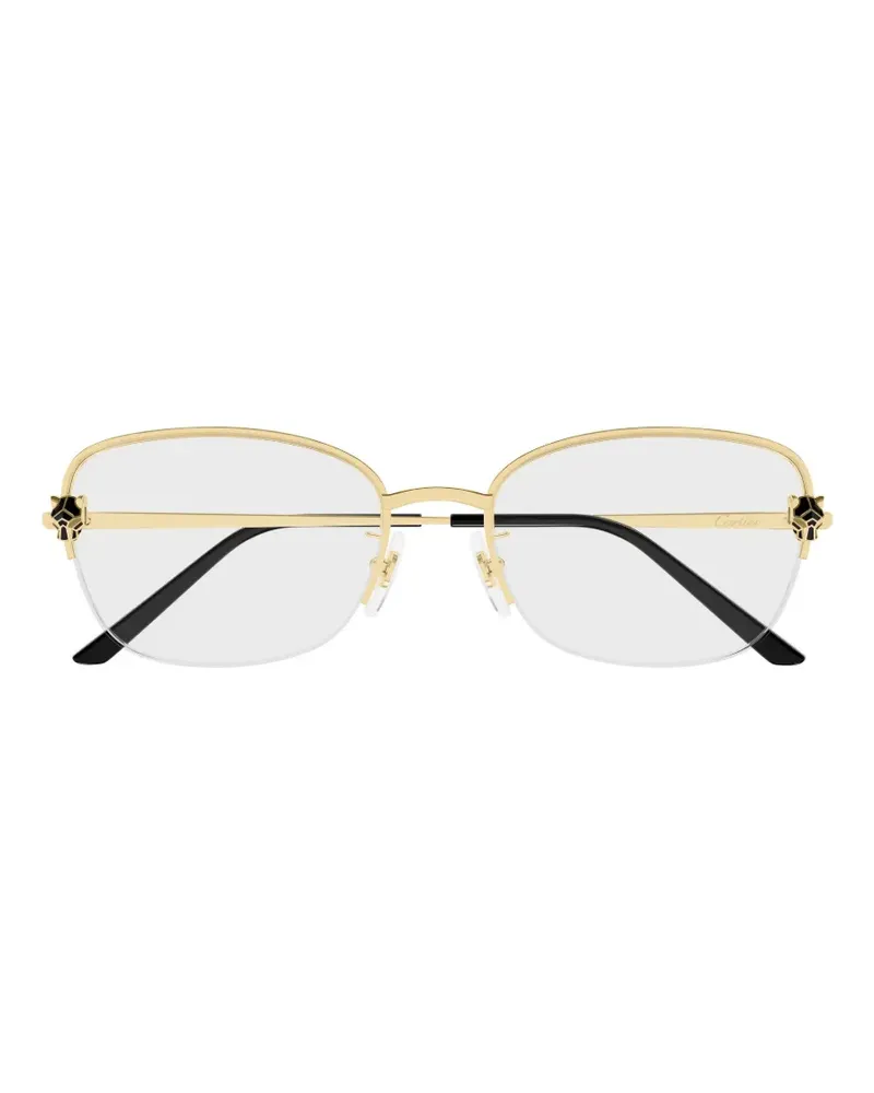 Cartier Panthere de Cartier Sonnenbrille mit geometrischem Gestell - Gold Gold