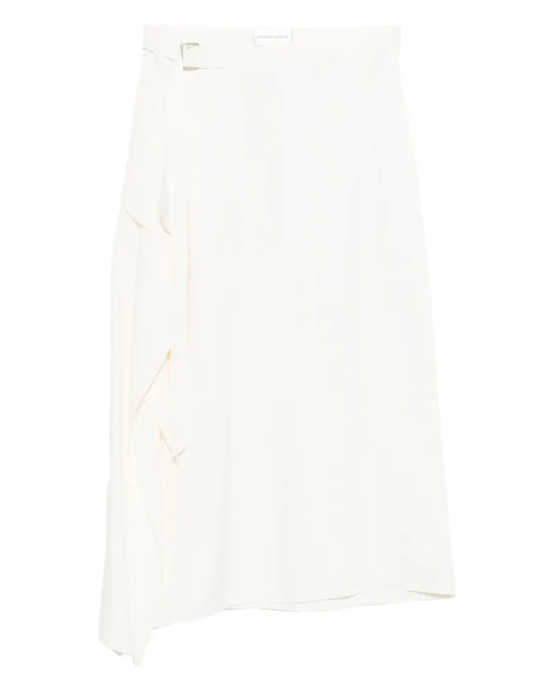 christian wijnants buckle draped midi skirt - Nude Nude