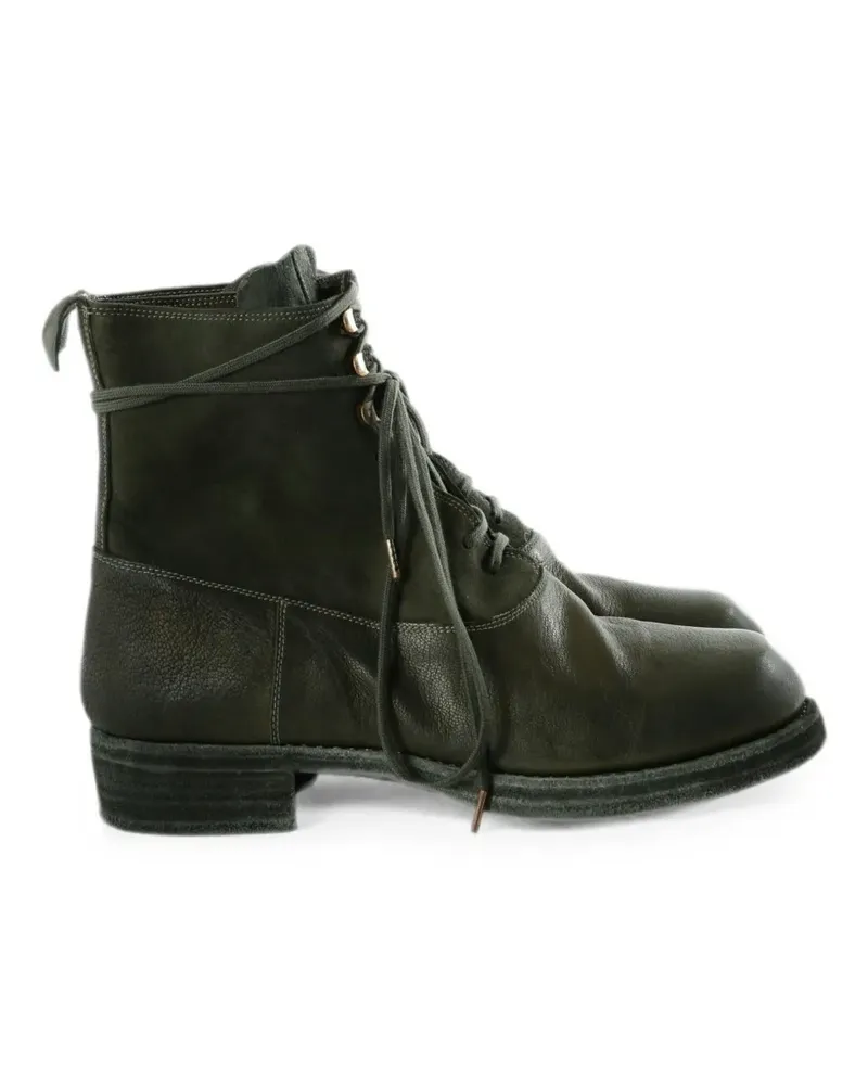 GUIDI lace-up ankle boots - Grün Grün