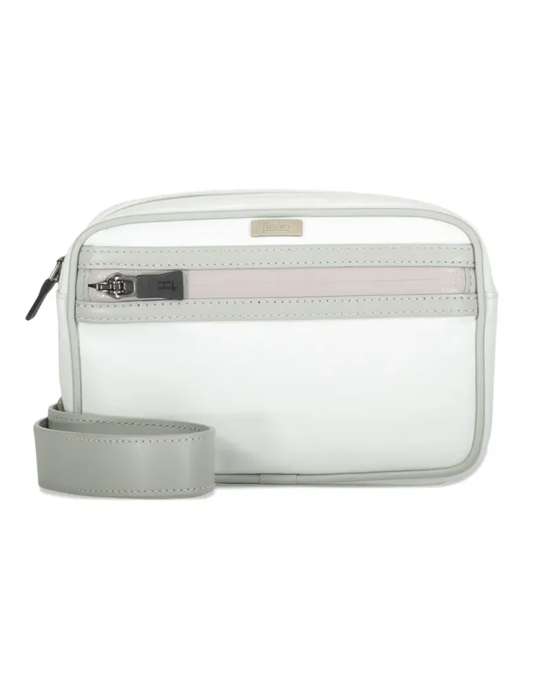Herno Gürteltasche mit Logo-Patch - Weiß Weiß