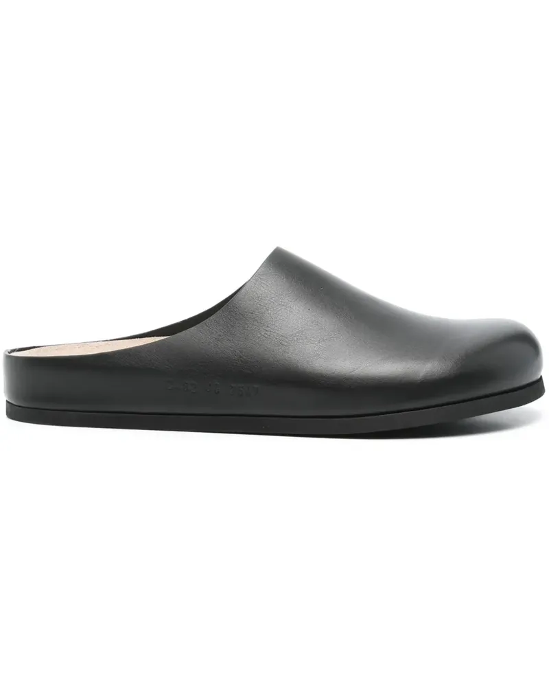Common Projects Slipper aus Leder - Schwarz Schwarz