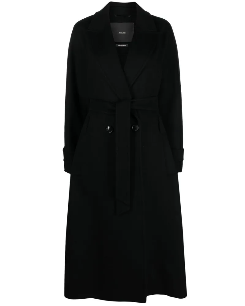 Max Mara Doppelreihiger Adda Kaschmirmantel - Schwarz Schwarz