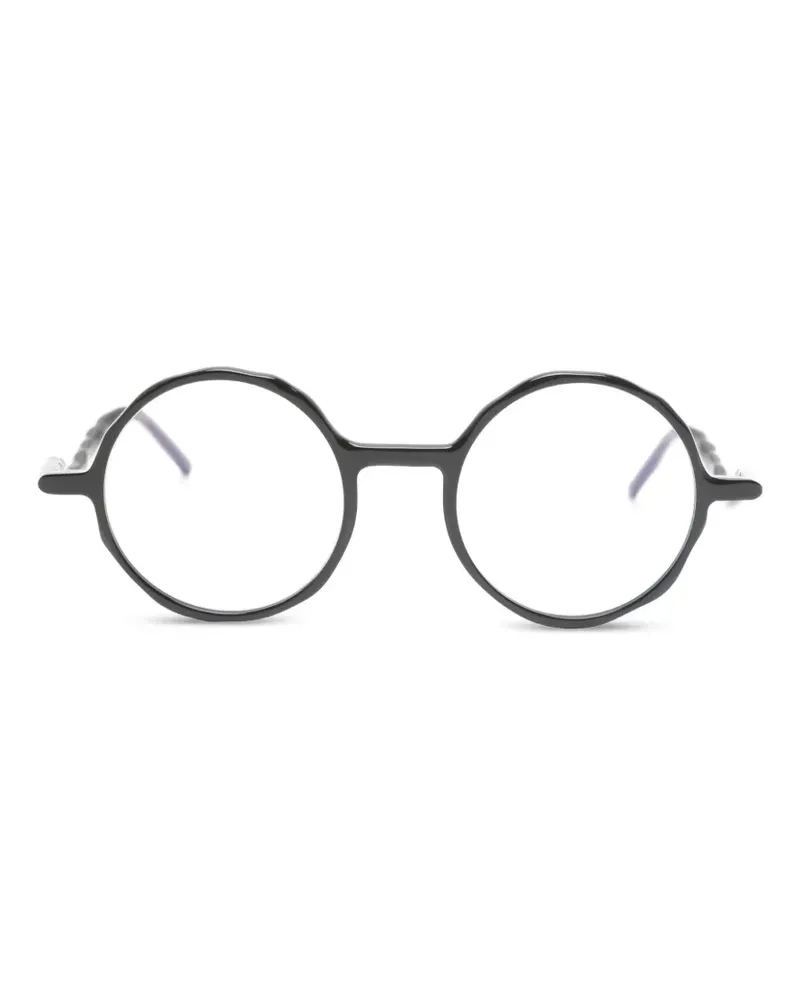 KUBORAUM Brille mit rundem Gestell - Schwarz Schwarz