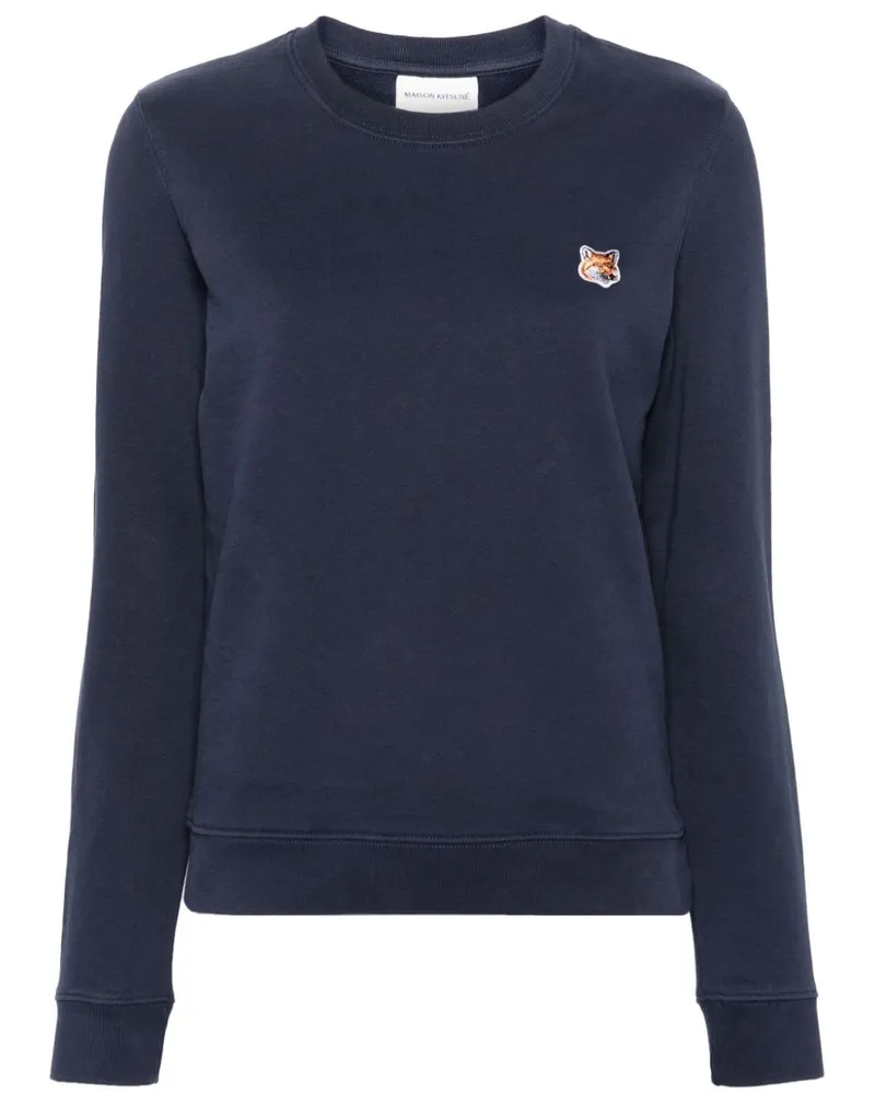 Kitsuné Sweatshirt mit Chillax Fox-Motiv Blau