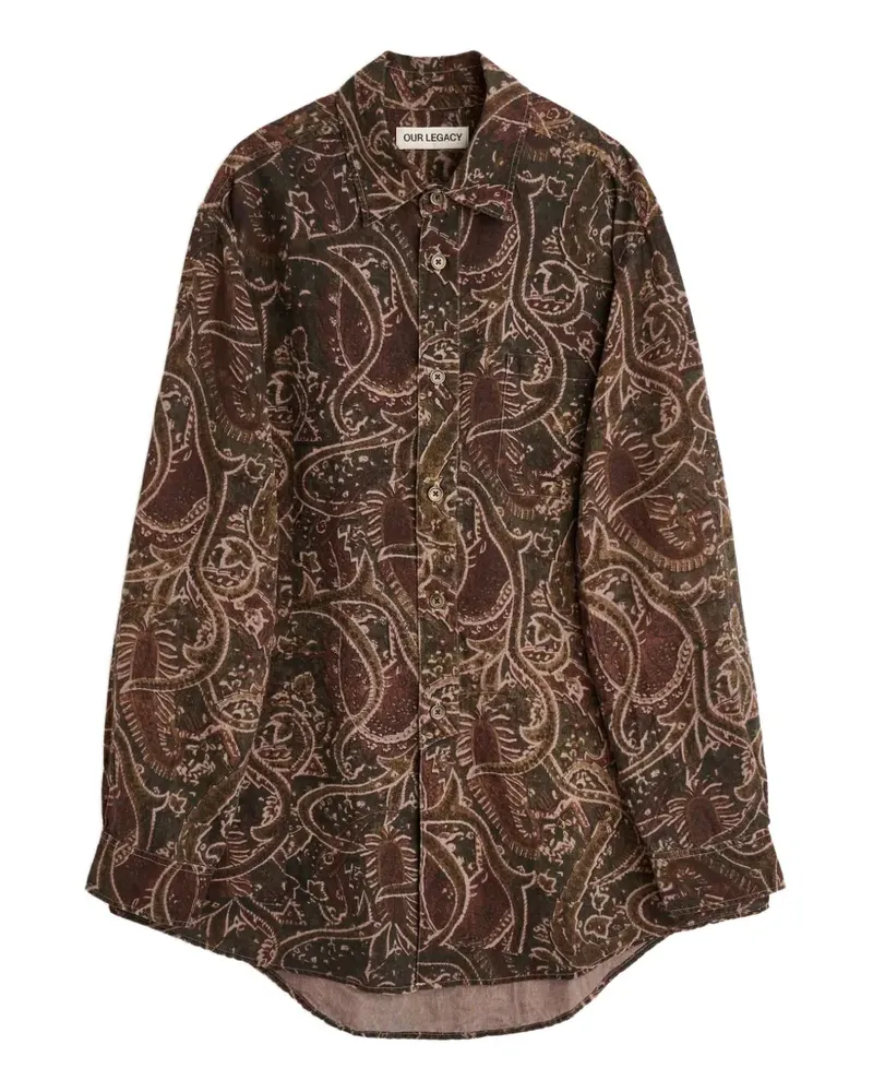 Our Legacy Vast Hemd mit Paisley-Print - Braun Braun
