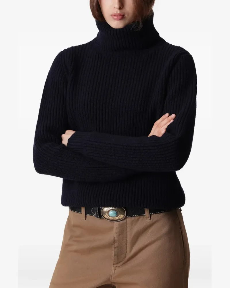 Fortela Leona ribbed-knit turtleneck sweater - Blau Blau