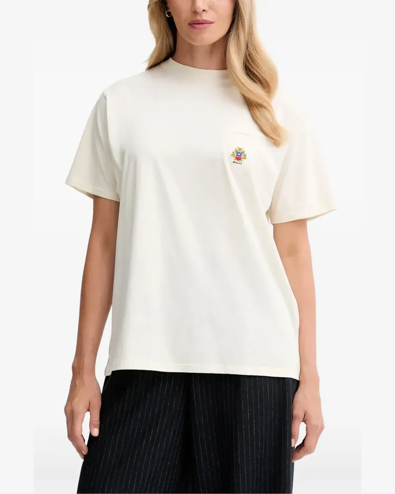 Bally logo-embroidered T-shirt - Nude Nude