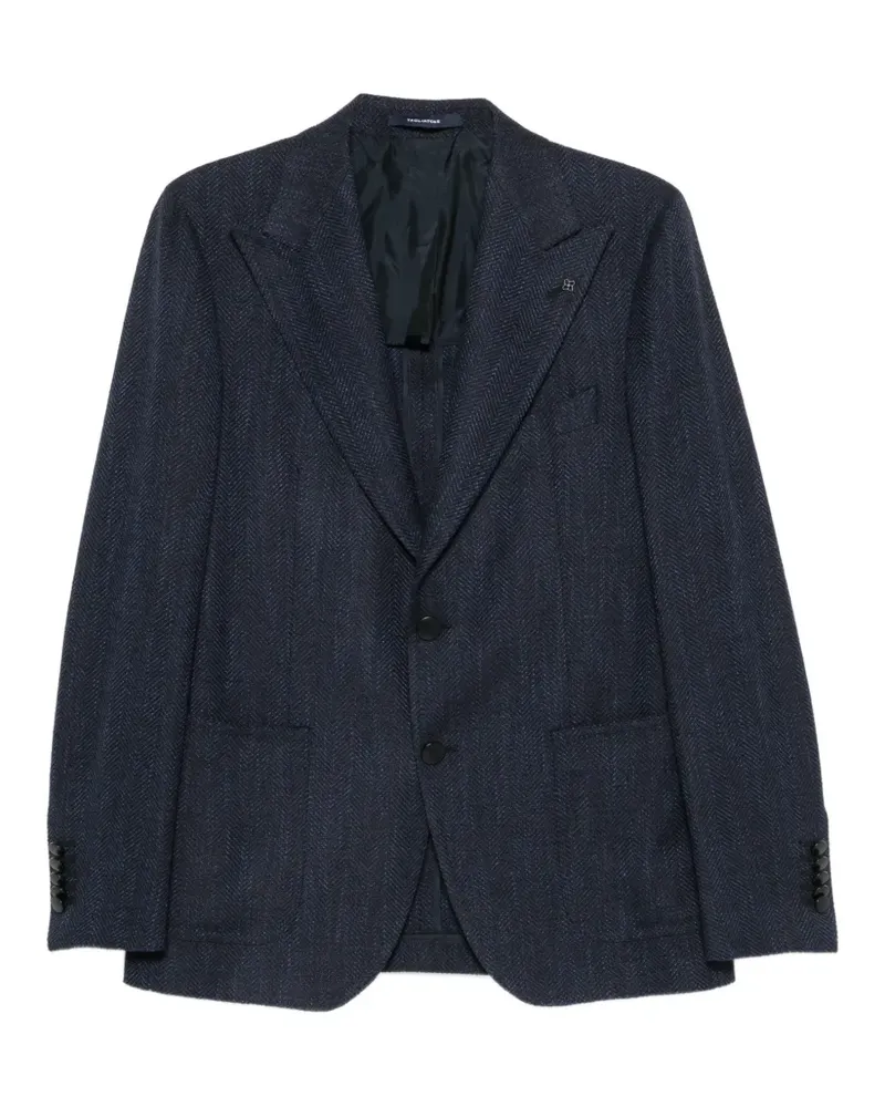 Tagliatore herringbone-weave blazer - Blau Blau
