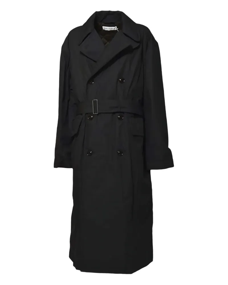 Our Legacy Gesteppter Trenchcoat mit Gürtel - Schwarz Schwarz