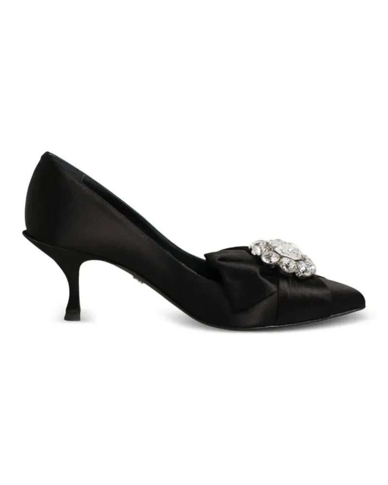 Dolce & Gabbana bow crystal-embellished pumps - Schwarz Schwarz