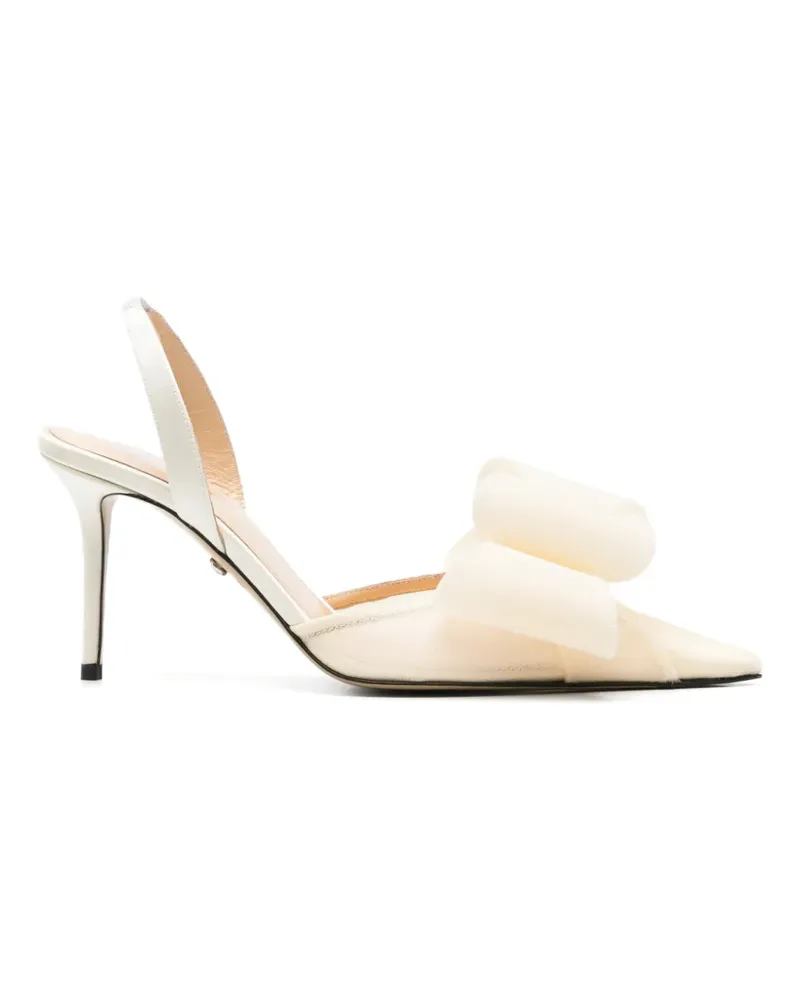 Mach & Mach Slingback-Pumps mit Schleife - Nude Nude