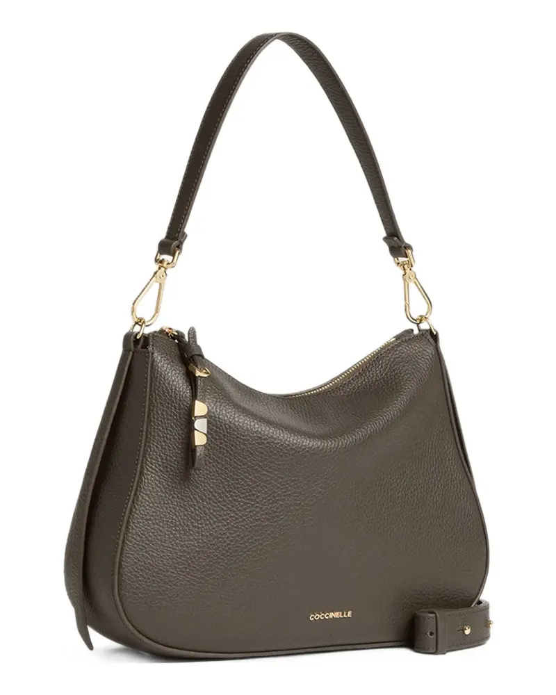Coccinelle small Nory grainy-leather shoulder bag - Braun Braun