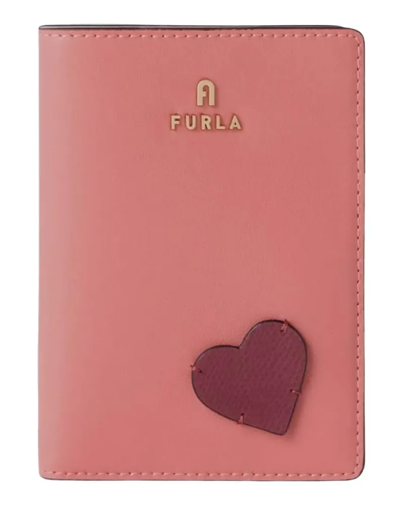 Furla S Camelia heart-patch passport holder - Rosa Rosa