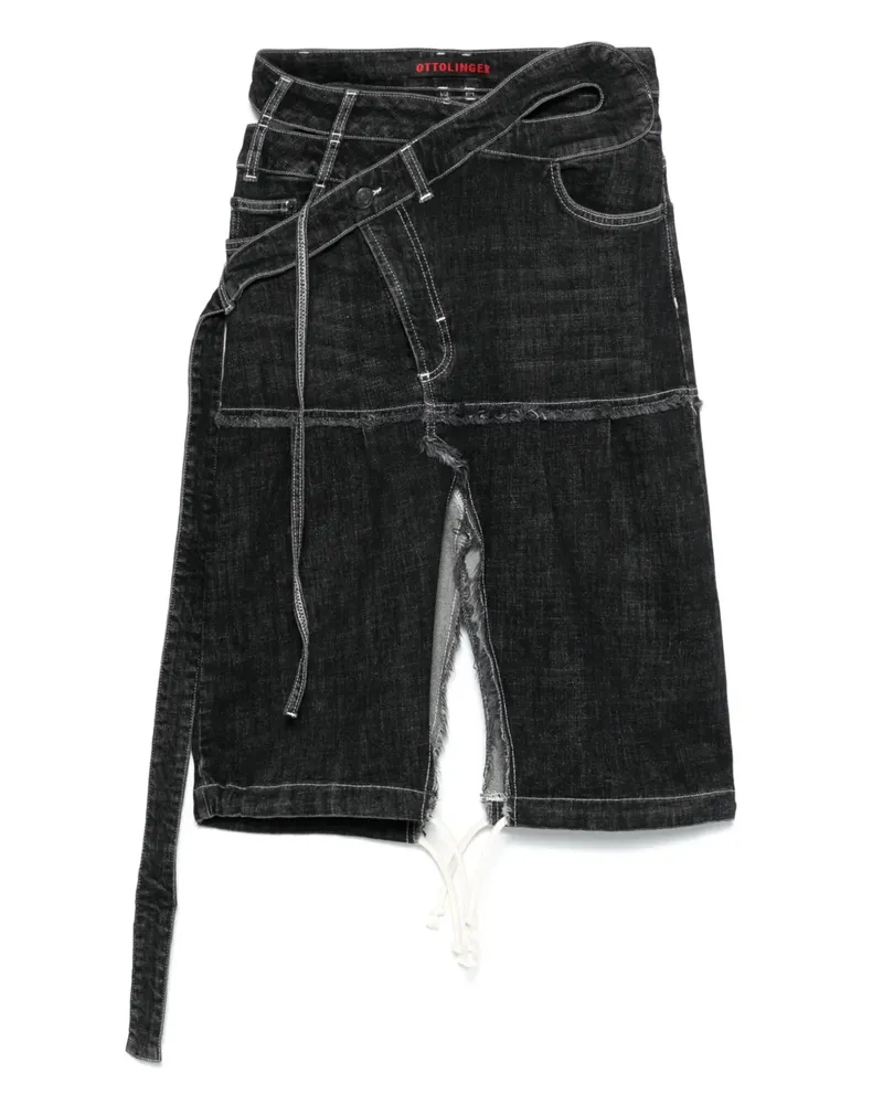 OTTOLINGER Gewickelter Jeansrock - Schwarz Schwarz