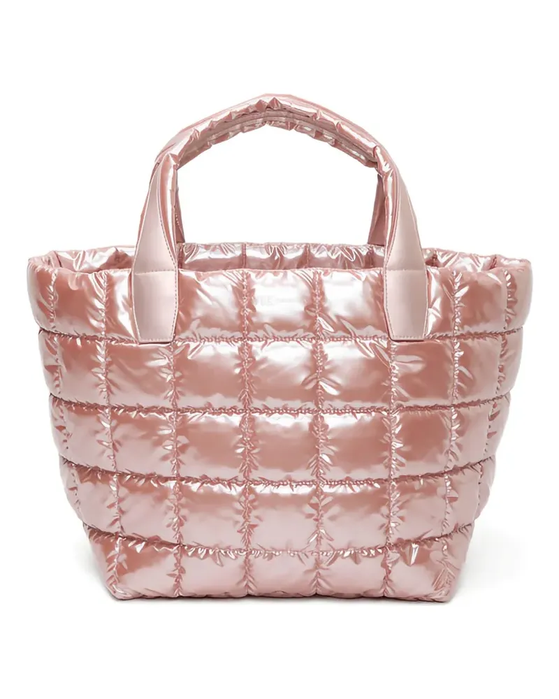 VeeCollective quilted metallic-effect tote bag - Rosa Rosa