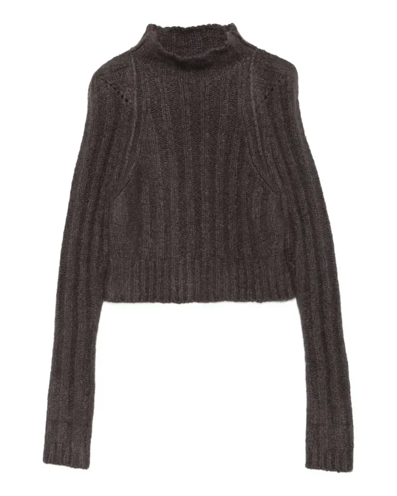 Rick Owens ribbed padded-shoulder sweater - Braun Braun