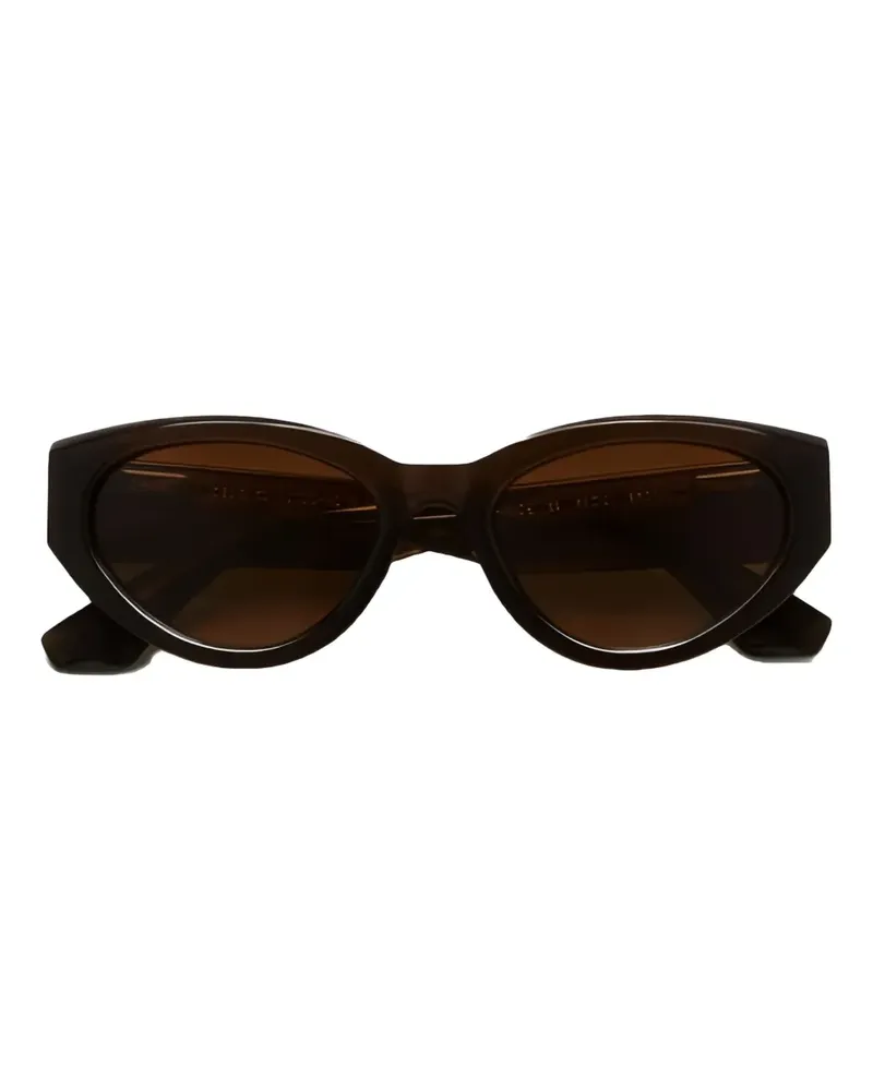 CHIMI Klassische Cat-Eye-Sonnenbrille - Braun Braun