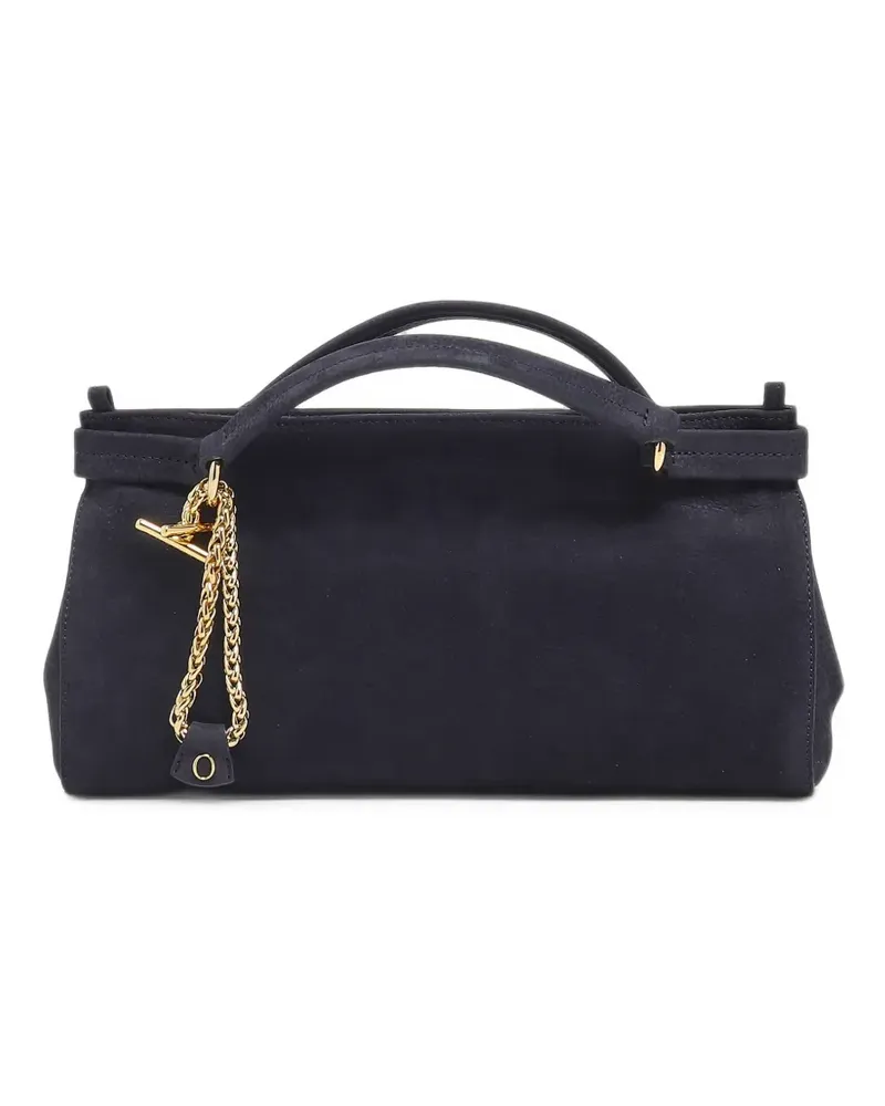 Orciani small Virgo chain-detail suede tote bag - Blau Blau